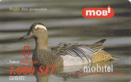 SLOVENIA Mobil Prepaid Card Paket Mobireglja Bird Reglja Duck  Valid 31/12/2000 - Gallinacés & Faisans