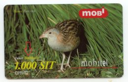 SLOVENIA  Mobil Prepaid Card Paket Mobikosec Bird Kosec Crex Crex  Valid 31.12.2001 - Songbirds & Tree Dwellers