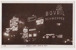 London By Night, Piccadilly Circus RP Postcard B717 - Zonder Classificatie