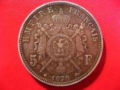 5 Francs Napoléon III 1870 A Paris 4294 - 5 Francs