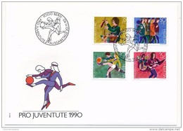 SUISSE -  FDC 1990 - Pro Juventute - 5 Enveloppes ( 2 Séries ) - FDC