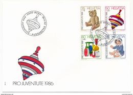 SUISSE - 5 Enveloppes FDC - Pro Juventute 1986 ( Jouets ) - Bern - 25/11/1986 - FDC