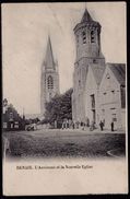 RENAIX - RONSE --- L'ANCIENNE ET LA NOUVELLE EGLISE -  Animée - Carte Vierge - Ronse