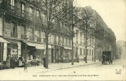 75 PARIS XXé Arr  Rue Des Pyrénées A La Rue De La Mare Animée  Voyagée - Arrondissement: 20
