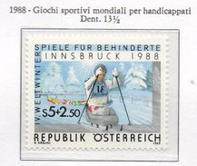 PIA  - AUSTRIA  - 1988 : Giochi Sportivi Mondiali Per Handicappati  -    (Yv 1739) - Sport Voor Mindervaliden