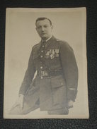 Photographie Ancienne Vers 1930/40 Officier Marine Médailles Diverses Croix De Guerre Etc. - Sous Lieutenant ? 18x13 Cm - Guerre, Militaire