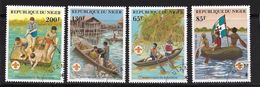 NIGER 1982 SCOUTISME  YVERT N°576/79 OBLITERE - Used Stamps