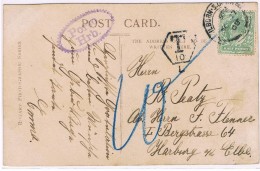 Portugal, Canada, 1903, Postal D. Manuel II Com Multa - Briefe U. Dokumente