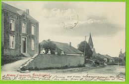 Houdremont -maison Communale Animéee - Circulé 1909 - Edit. Marie Mathieu, Houdremont - Gedinne