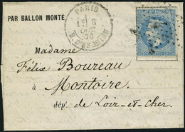Lettre Le Washington (probable) Càd Paris R D'Enghien 8 Oct 70 Pour Montoire (L Et Ch), Avec Arrivée, T.B. - Other & Unclassified
