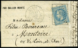 Lettre Le Garibaldi,  Càd Paris R D'Enghien 19 Oct 70, Pour Montoire (L Et Ch), Avec Arrivée, T.B. - Andere & Zonder Classificatie