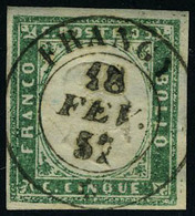 Oblitéré 5 Timbres Sardaigne, 5c, 10c X 2, 20 Et 40c Obl De Savoie, La Roche, Montmeillon, Chambery, Francy, Rumilly, To - Other & Unclassified