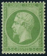 Neuf Avec Charnière N° 20, 5c Vert, Bon Centrage, T.B. Signé JF Brun - Altri & Non Classificati