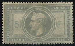 Neuf Avec Charnière N° 33,  5f Violet-gris, T.B. Signé + Certificat JF Brun - Altri & Non Classificati