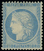 Neuf Avec Charnière N° 37, 20c Bleu Très Bon Centrage T.B. - Autres & Non Classés