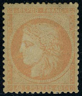 Neuf Avec Charnière N° 38b, 40c Orange Terne, Qq Dents Lég. Courtes - Andere & Zonder Classificatie