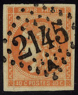 Oblitéré N° 48a, 40c Orange Vif, T.B. Signé Calves - Sonstige & Ohne Zuordnung