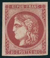 Neuf Avec Charnière N° 49, 80c Rose, T.B. Signé JF Brun Et Roumet - Andere & Zonder Classificatie