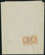 Lettre N° 51, 2c Cérès, Paire Hor Sur Circulaire, Angouleme 1/6/74 T.B. - Andere & Zonder Classificatie