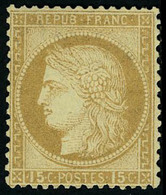 Neuf Avec Charnière N° 55, 15c Bistre Excellent Centrage T.B. - Other & Unclassified