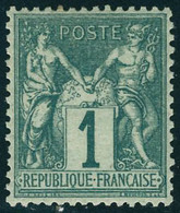 Neuf Avec Charnière N° 61, 1c Vert, Type I, Cl, Bien Centré, T.B. - Andere & Zonder Classificatie