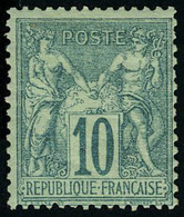 Neuf Avec Charnière N° 65, 10c Vert Type I, Cl, Très Frais, T.B. Signé Calves - Andere & Zonder Classificatie