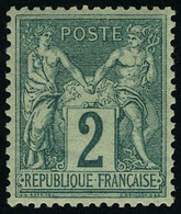 Neuf Sans Charnière N° 74, 2c Vert Bon Centrage, T.B. - Other & Unclassified