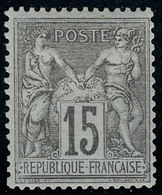 Neuf Avec Charnière N° 77, 15c Gris Bon Centrage, Cl, T.B. - Andere & Zonder Classificatie