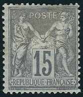 Neuf Avec Charnière N° 77, 15c Gris, Qq Dents Courtes Sinon T.B. - Other & Unclassified