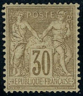 Neuf Avec Charnière N° 80, 30c Brun Jaune, Type II, Très Bien Centré, T.B. - Other & Unclassified