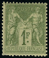 Neuf Sans Charnière N° 82, 1f Olive Clair II T.B. - Altri & Non Classificati