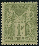 Neuf Avec Charnière N° 82, 1f Olive Clair, Type II, Cl T.B. - Altri & Non Classificati