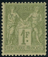Neuf Avec Charnière N° 82, 1f Olive Clair, Type II, Cl T.B. - Sonstige & Ohne Zuordnung