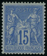 Neuf Sans Charnière N° 90a, 15c Bleu Sur Bleu T.B. - Autres & Non Classés