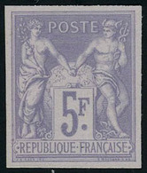 Neuf Sans Gomme N° 95b, 5f Violet Tirage Des Régents, T.B. Siné Brun - Altri & Non Classificati