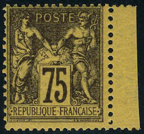 Neuf Sans Charnière N° 99, 75c Violet Sur Orange, Bdf, T.B. Signé Blanc - Andere & Zonder Classificatie