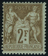 Neuf Avec Charnière N° 105, 2f Bistre Sur Azuré T.B. - Other & Unclassified