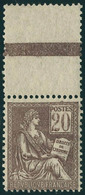 Neuf Sans Charnière N° 113, 20c Brun Lilas, Mouchon, Bdf, T.B - Andere & Zonder Classificatie