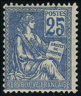 Neuf Sans Charnière N° 114, 25c Bleu Nuance Foncée, T.B. - Andere & Zonder Classificatie