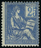 Neuf Sans Charnière N° 114a, 25c Bleu Chiffres Déplacés, Superbe Et Rare - Other & Unclassified