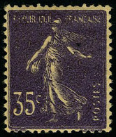 Neuf Avec Charnière N° 136c, 35c Violet Impression Double T.B. Rare, Maury - Other & Unclassified