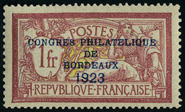 Neuf Sans Charnière N° 182, 1f Congrès De Bordeaux, Très Bon Centrage, T.B. - Altri & Non Classificati
