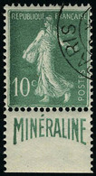 Oblitéré N° 188, Et 188A, Les 10c Vert Phéna Et Minéraline, T.B. - Andere & Zonder Classificatie