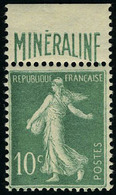 Neuf Sans Charnière N° 188A, 10c Vert Minéraline En Haut, Bien Centré T.B. - Andere & Zonder Classificatie