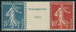 Neuf Sans Charnière N° 242A, Exposition De Strasbourg, La Paire Avec Intervalle, T.B. - Altri & Non Classificati