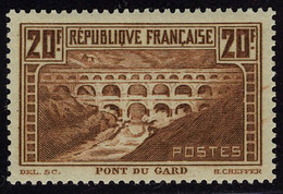 Neuf Sans Charnière N° 262, 20f Pont Du Gard, Type IIB, T.B. - Altri & Non Classificati