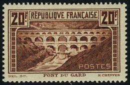 Neuf Sans Charnière N° 262A, 20f Pont Du Gard Type I T.B. Signé Miro - Andere & Zonder Classificatie