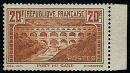 Neuf Sans Charnière N° 262Aa, 20f Pont Du Gard Type I Chaudron Clair, Bdf, T.B. Signé A Brun Et Calves + Certificat JF B - Altri & Non Classificati