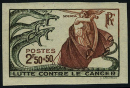 Neuf Sans Charnière N° 496, 2.50 + 50c Lutte Contre Le Cancer, Essai Multicolore T.B. Maury - Andere & Zonder Classificatie