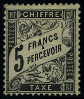 Neuf Avec Charnière N° 24, 5f Noir Bon Centrage T.B. Signé Calves - Other & Unclassified